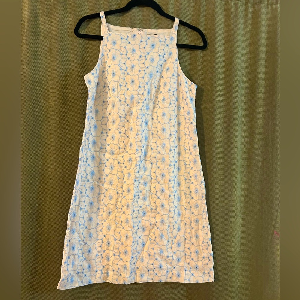 Ann Taylor Factory - Size 4 Petite - Light Yellow with Blue Flowers - NWT